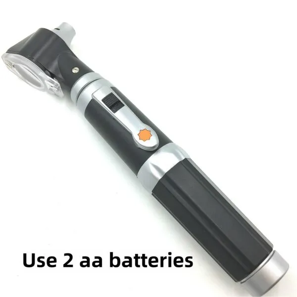 Battery Powered Otoscope LED Light Bulb Metal Plastic Ear Mirror for Periosteal Ear Canal Observation - Image 4