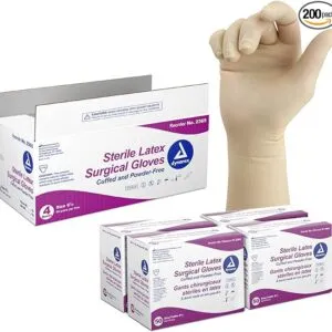 Sterile Latex Surgical Gloves, Size 6.5, Powder-Free, 50/BOX Sterile Latex Surgical Gloves, Size 6.5, Powder-Free, 50/BOX