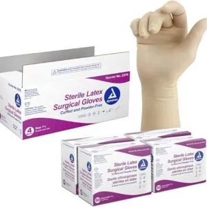 Sterile Latex Surgical Gloves, Size 7.5, Powder-Free, 50/BOX Sterile Latex Surgical Gloves, Size 7.5, Powder-Free, 50/BOX