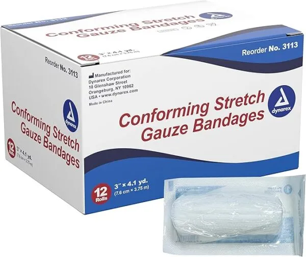 Stretch Gauze Bandage Roll - Sterile, 3", 12/BOX