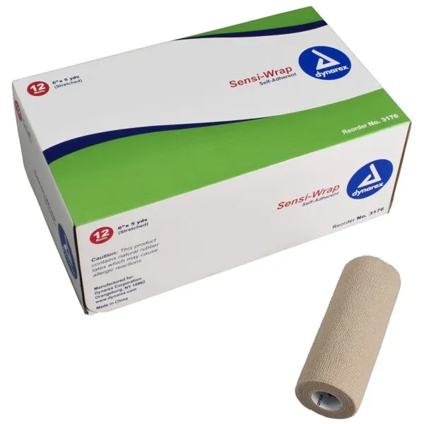 Sensi Wrap, Self-Adherent, 6" x 5 yd Tan, 36/Case