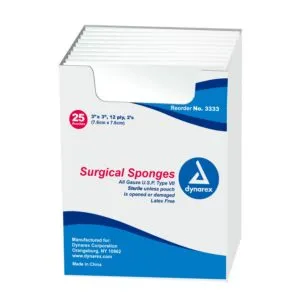 Surgical Gauze Sponge - Sterile 2's, 3" x 3" 12 Ply, 25/BOX