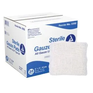 Gauze Pad - Sterile 1's, 2" x 2" 12 Ply, 100/BOX
