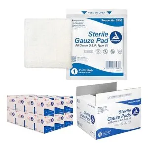 Gauze Pad - Sterile 1's, 3" x 3" 12 Ply, 100/BOX