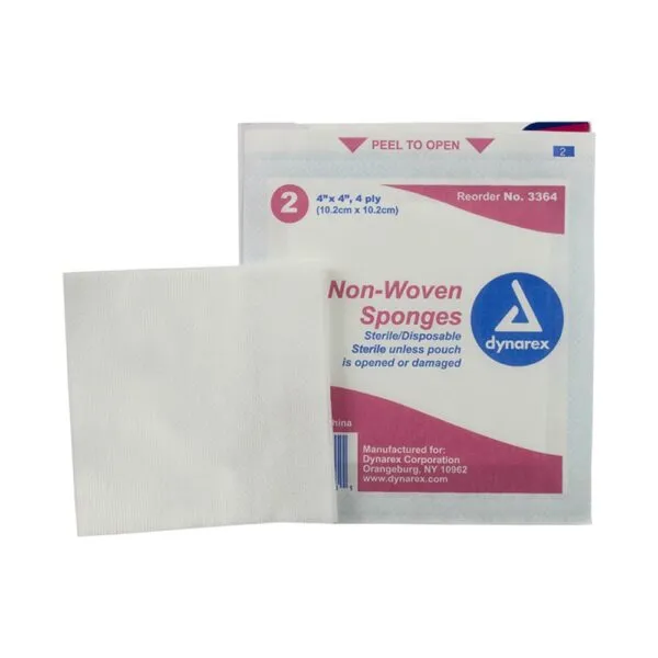 Non-Woven Sponge - Sterile 2's, 4" x 4" 4 Ply, 25/BOX