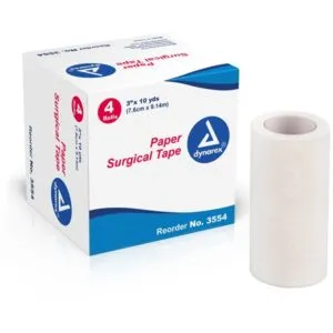 Paper Surgical Tape, 3" x 10 yd, 4/BOX