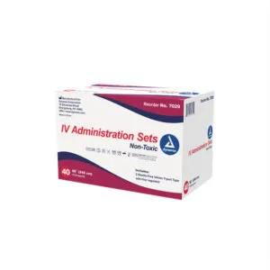 IV Administration Set - 10 drops 98", 2 needle-free, Y port flow reg, 40/Box
