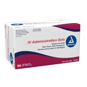 IV Administration Set - 10 Drop, 83", 1 Needleless Port, 1 Inje, 50/Box