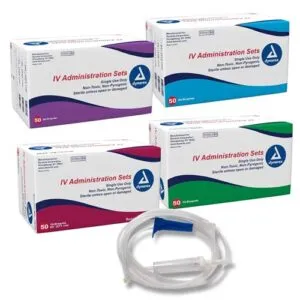 IV Administration Set - 10 Drop, 89", 2 Injection Sites (Primary), 50/Box