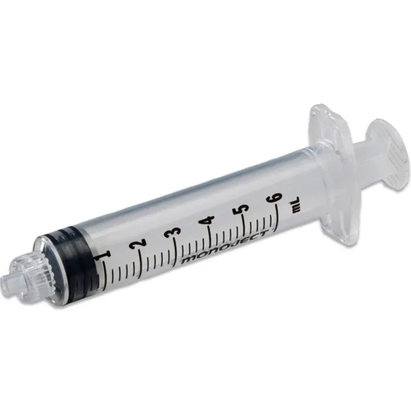 Monoject Syringe (Soft Pack): Sterile, 6ml, Luer Lock, 100 Count