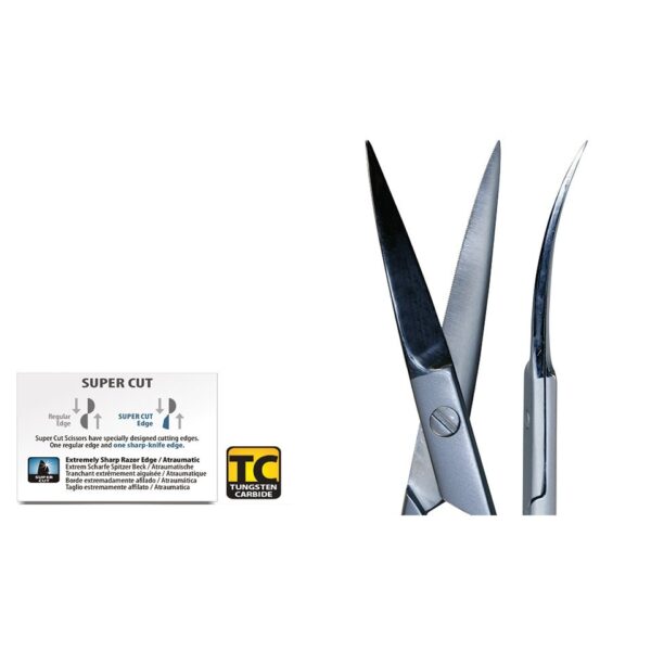 SCISSORS IRIS SUPER CUT CURVED SERRATED 110MM - Image 2