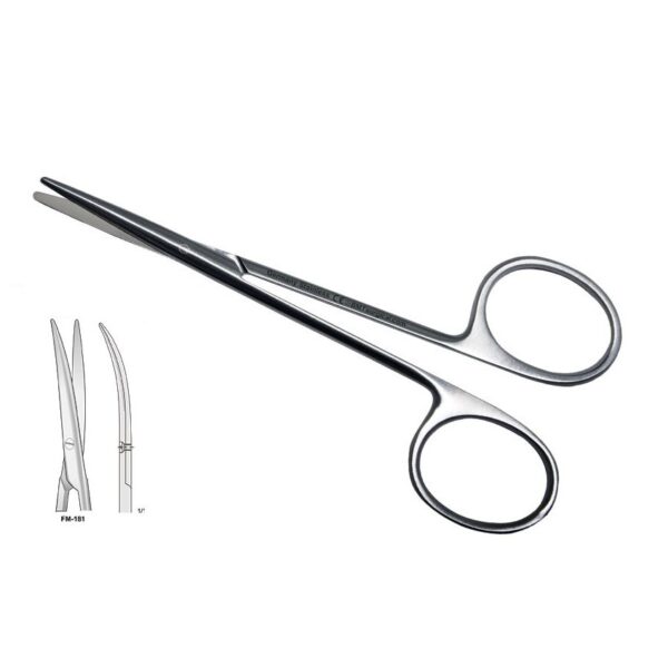 SCISSORS LEXER CURVED FINE 165MM