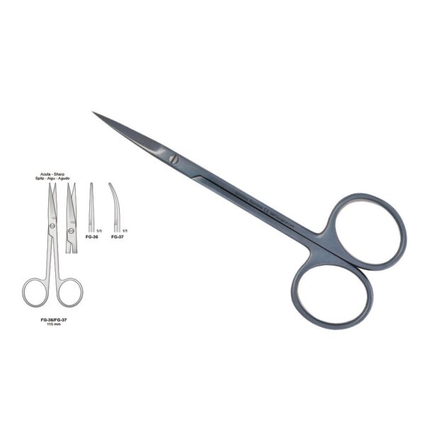 SCISSORS STRAIGHT SHARP 115MM