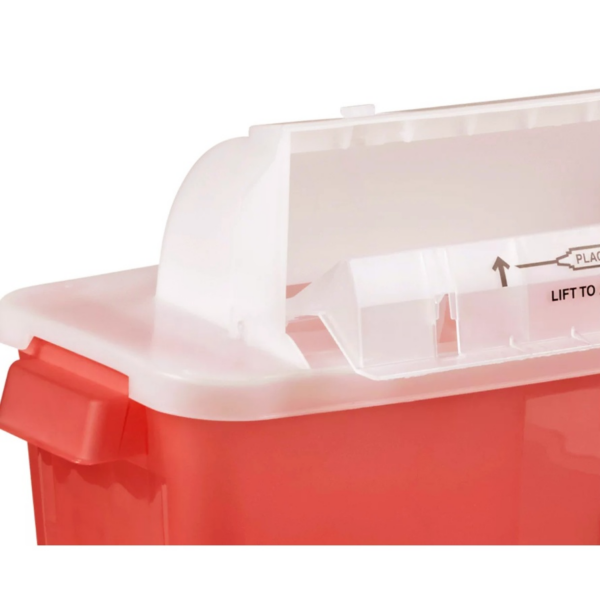 Sharps Container: Rotor Lid, 2 Gallon